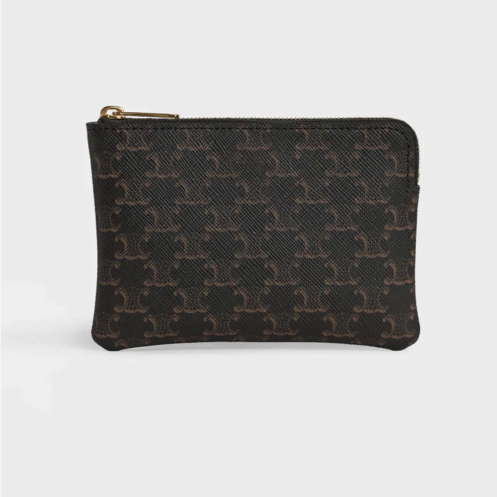 Celine Coin Purse Pouch in Triomphe Canvas